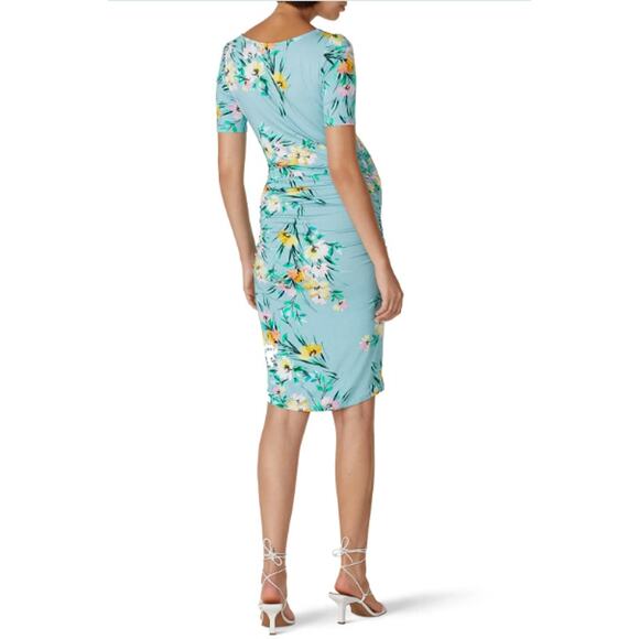YUMI KIM X RTR Multicolor Floral Ruched Sun Dance Blossom Maternity Dress Size M - Picture 2 of 10